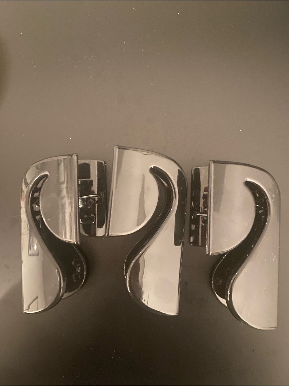 Larroude Black Hair Claw Clip Set Of 3